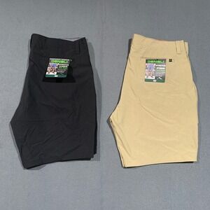 DENALI Mens Size 40 Shorts Lot of 2 Black & Tan Comfort Flex Stretch Hybrid Walk